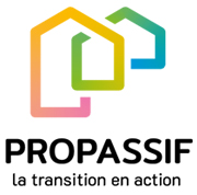 Logo de Propassif, formation et labellisation bâtiment passif, certification passivhaus